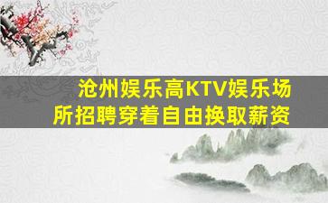沧州娱乐高KTV娱乐场所招聘穿着自由换取薪资
